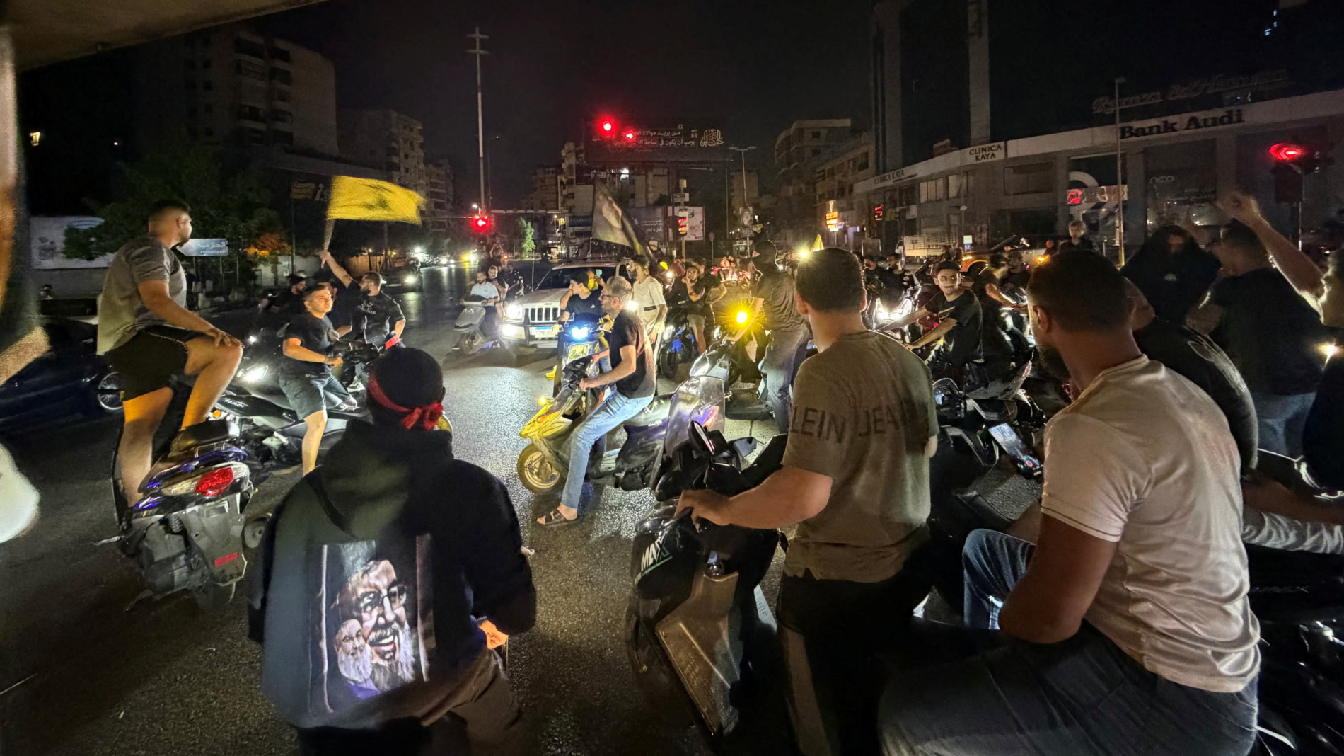 Hezbollah supporters protest in Beirut against Israel deal