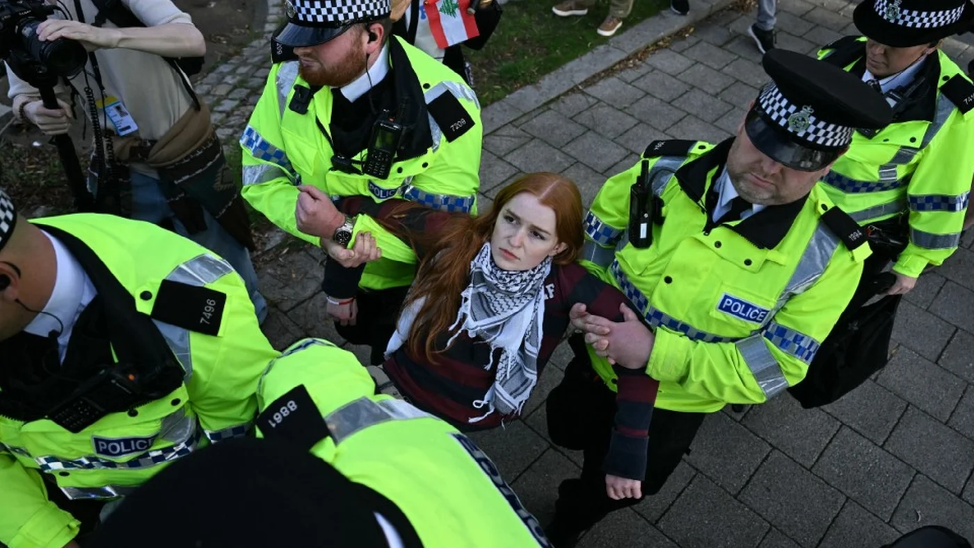 Police arrest 14 activists at London protest marking Palestine Action ban020 Police arrest 14 activists at London protest marking Palestine Action ban