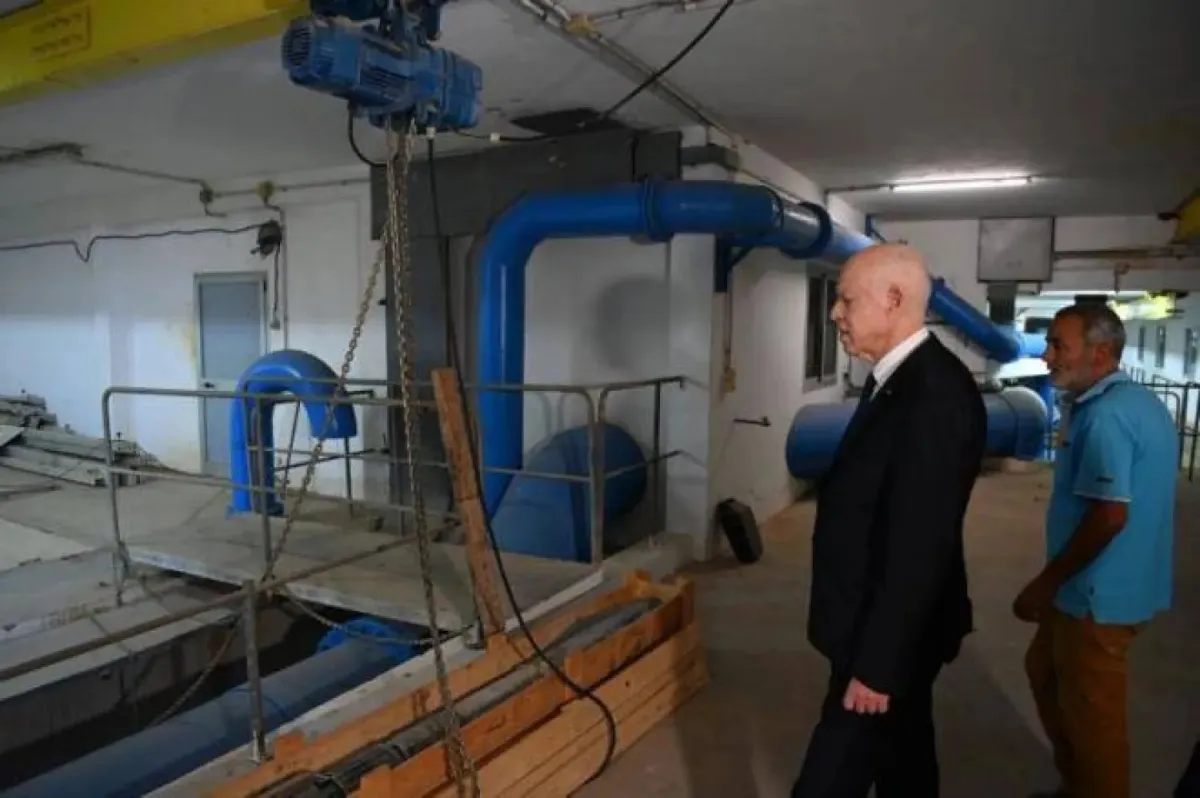 Tunisian President Visits Water Complex Criticizes Frequent Electricity Cuts020 Tunisian President Visits Water Complex Criticizes Frequent Electricity Cuts