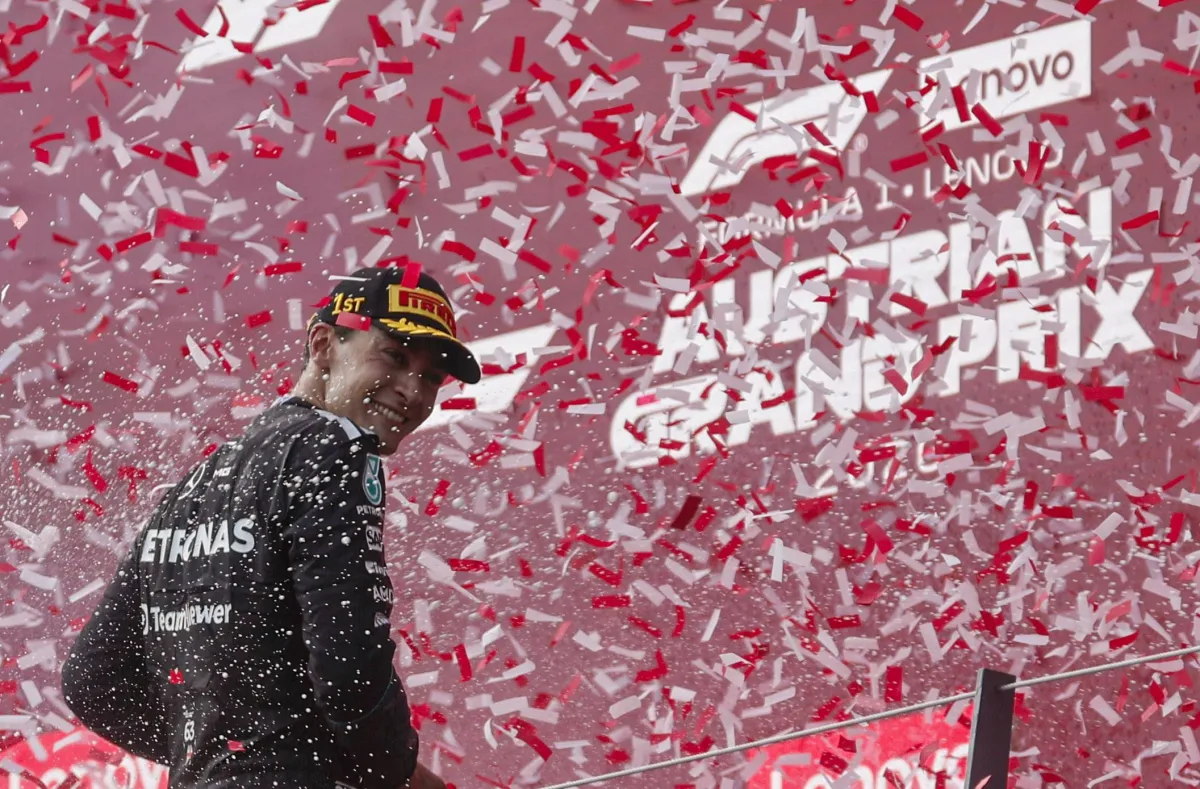 Russell Holds Off Verstappen to Win Austrian Grand Prix