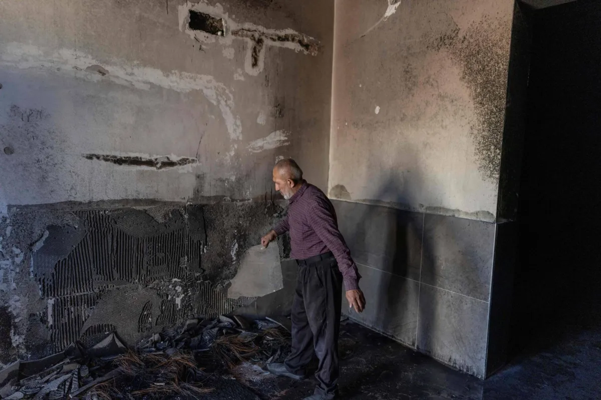 Palestinian Official: Israeli Settlers Torched West Bank Mosque020 Palestinian Official: Israeli Settlers Torched West Bank Mosque