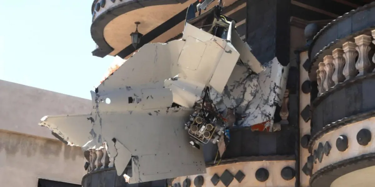 Debris from Iranian Drones Missiles Hits Homes in Southern Syria020 Debris from Iranian Drones Missiles Hits Homes in Southern Syria