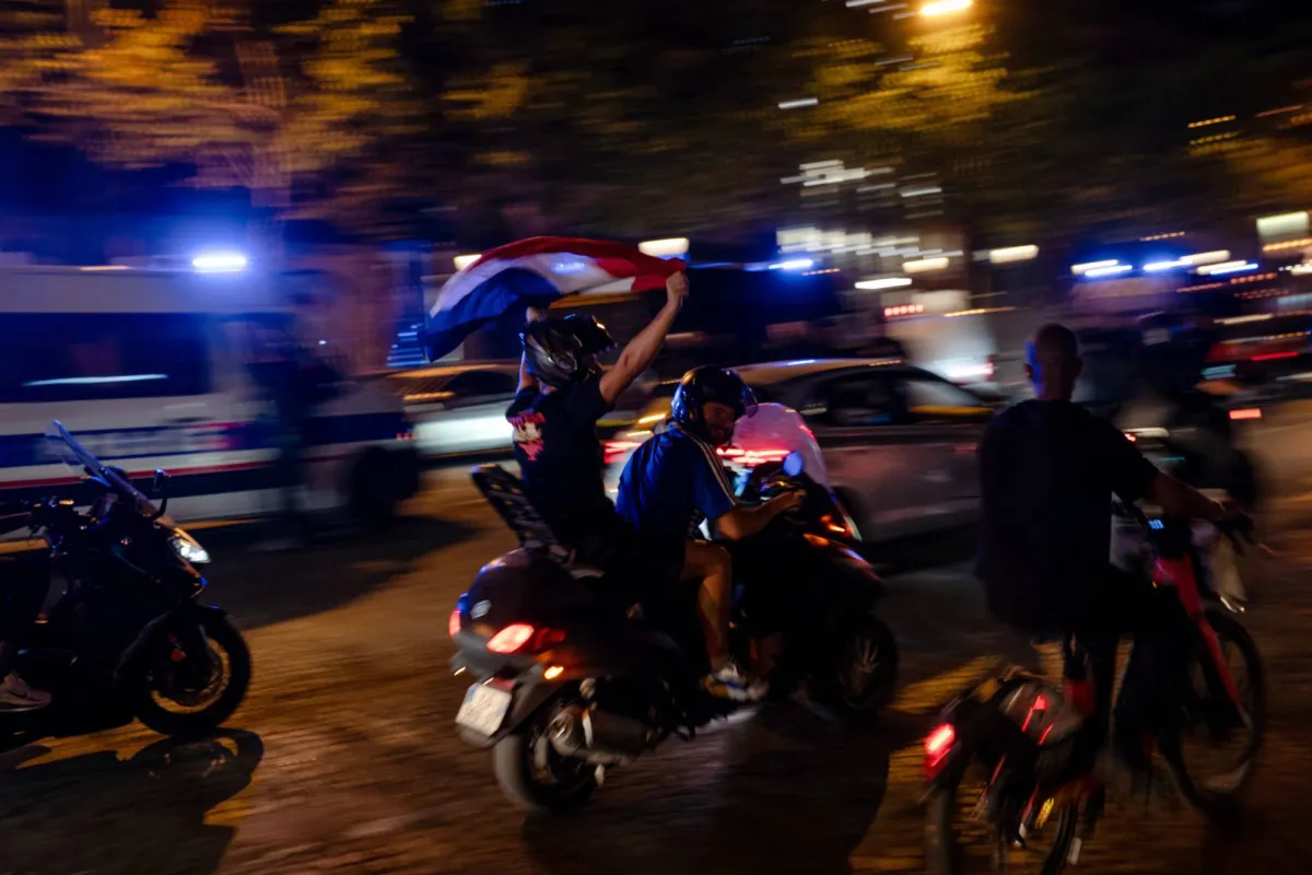Football Troubles in London after France Beat Morocco